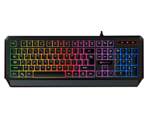 Teclado gamer meetion k9320 retroiluminado semi-mecanico