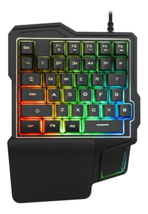 Teclado Gamer Single Hand Retroiluminado Usb Una Mano Ergon