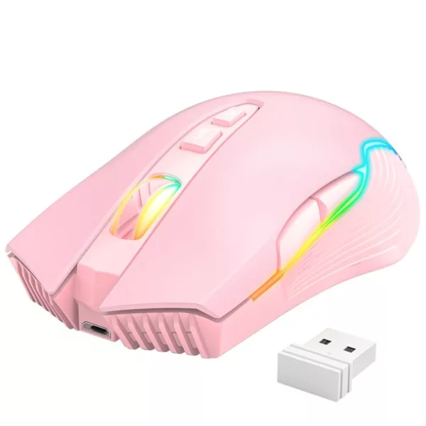 Mouse Gamer Onikuma Cw905 Inalámbrico Rgb ROSA