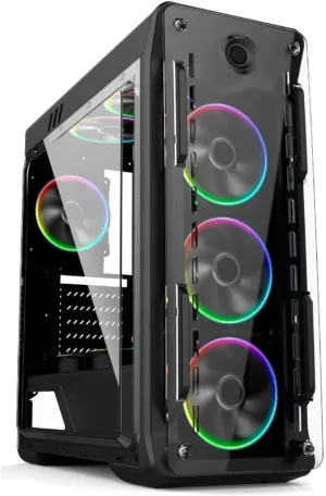 Case GAMEMAX Optical Mid Tower 4 x ARGB Ventiladores Acrilico