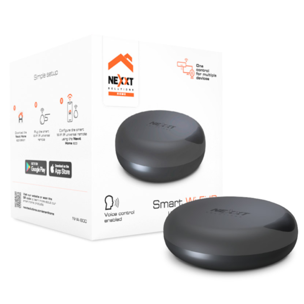 Control Remoto Universal Infrarrojo Nexxt Smart Wifi / Control De Voz / Nha-I600 / Black