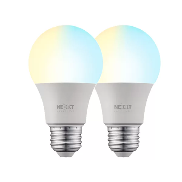 Foco Bombillo Smart Wifi Nexxt A19 Blanco/Calido 110v 2 Pack
