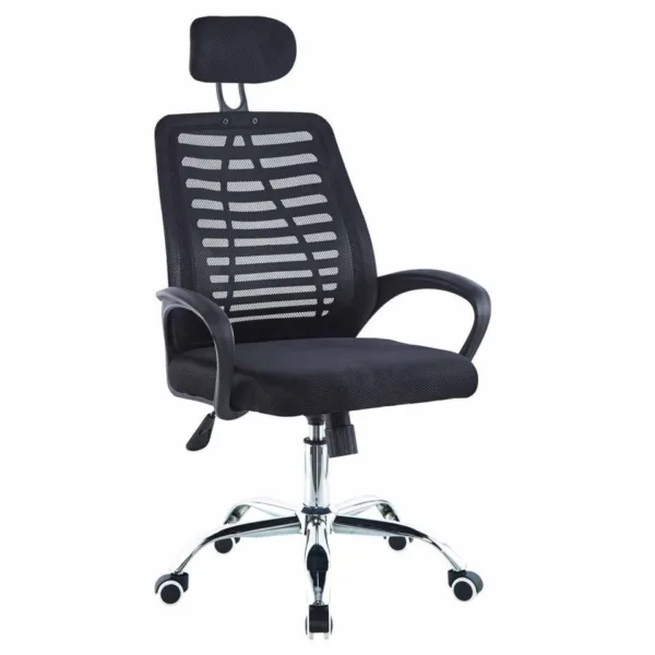 Silla de oficina reclinable apoya cabeza giratoria