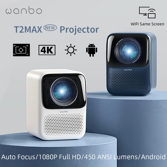 Proyector xiaomi t2 max new 450 ansis auto enfoque resolucion nativa 1080 android