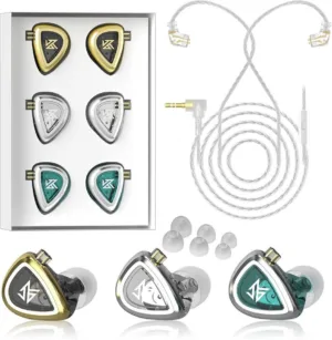 Audifonos kz eda 3 pares inear balanceado bajos profesional acustico