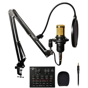 Kit microfono condesador consola v8 inferzas brazo antipop araña
