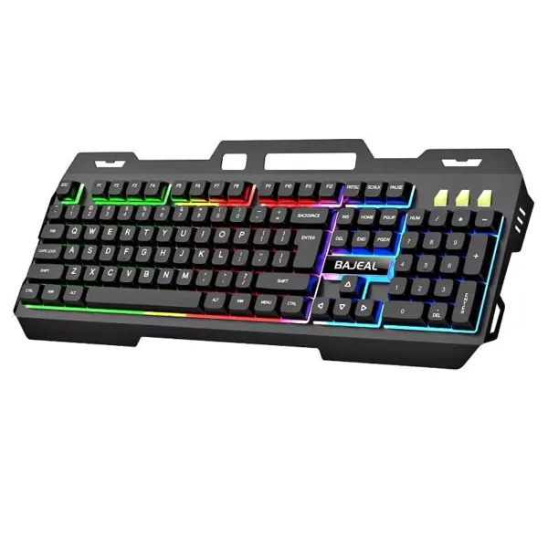 Teclado gamer bajeal k45 metalico semi-mecanico retroiluminad