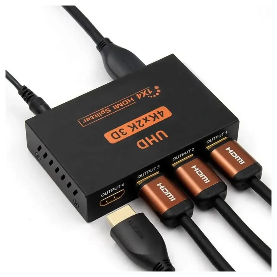 Splitter de video HDMI 1X4 4K/2K/1080p duplicador