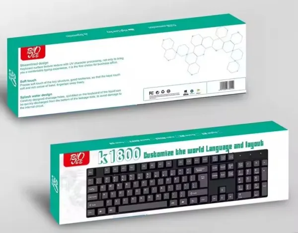 teclado biojee k1800 oficina usb pc