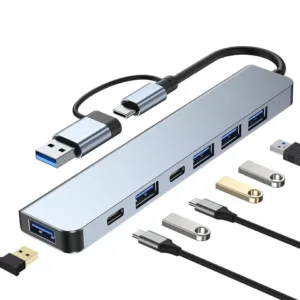 hub de 7 puertos metalico usb 3.0 tipo C