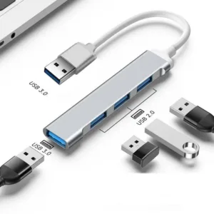 hub de 4 puertos usb 3.0 metalico compacto mac windows