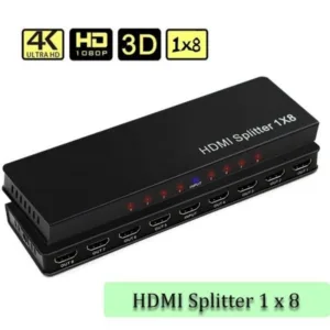 splitter 1 a 8 4k multiplicador divisor alimentacion