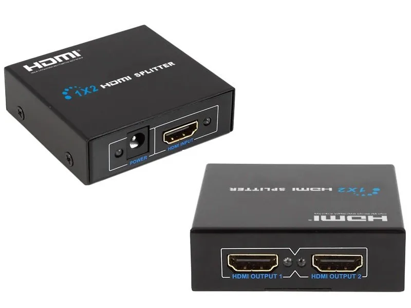 splitter 1 a 2 hdmi 4k duplicador alimentacion pantalla