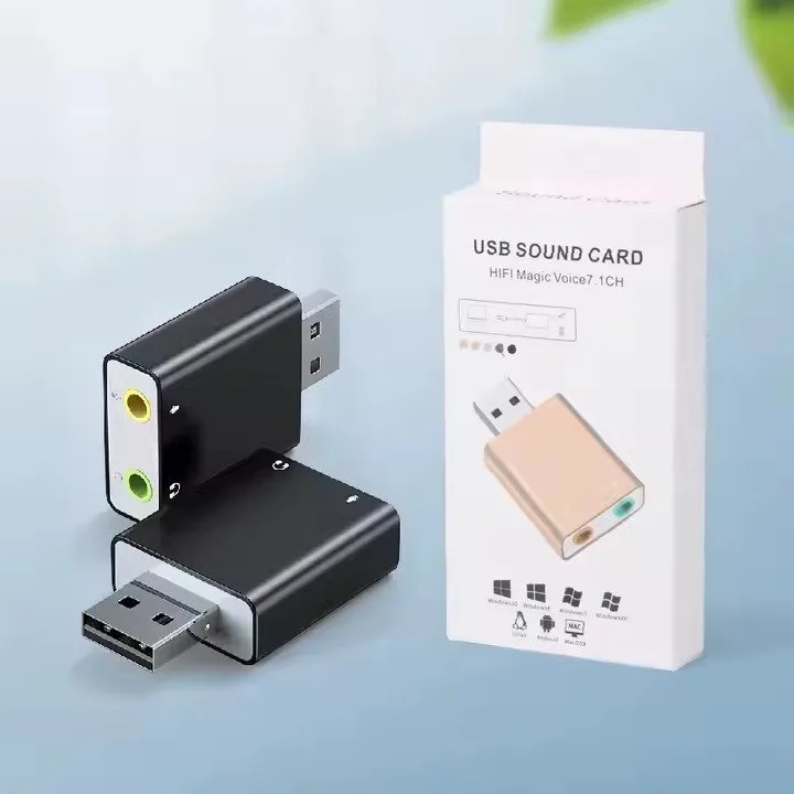 tarjeta de sonido sound card 7.1 metalica mac windows