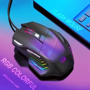 mouse gamer bajeal g5 3200dpi 7 botones ergonomico pc