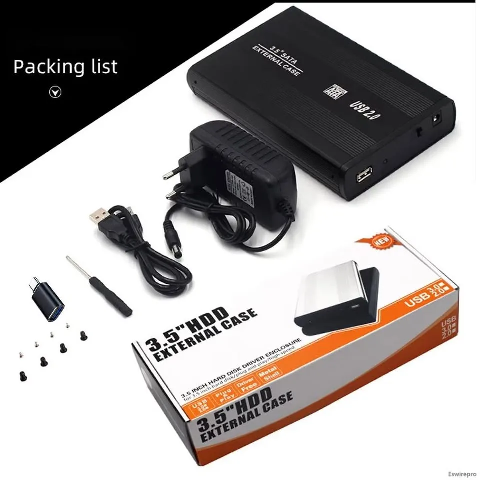Enclosure 3.5 hdd pc usb 3.0 sata externo disco pc