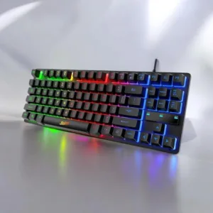 Teclado gamer bajeal kb-10 semi-mecanico retroiluminado tkl 75%