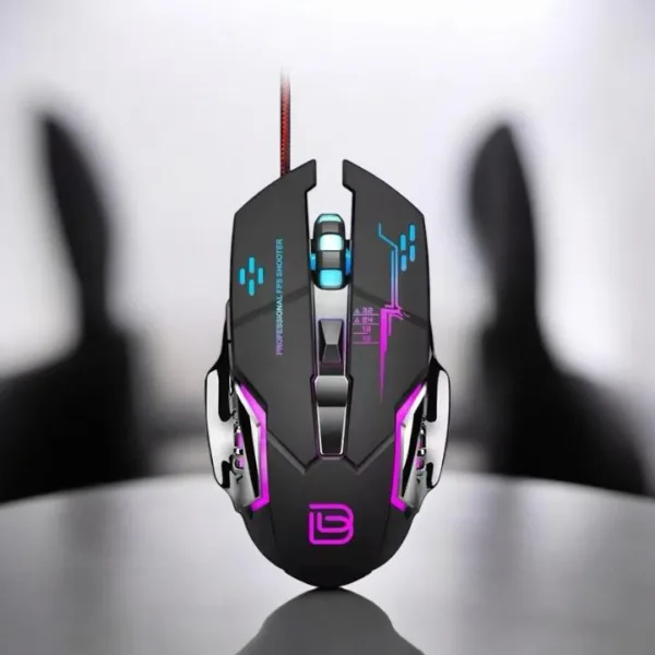 mouse gamer bajeal g8 rgb 3200dpi botones pc nylon