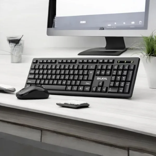 combo teclado mouse inalambrico ergonomico 2.4ghz