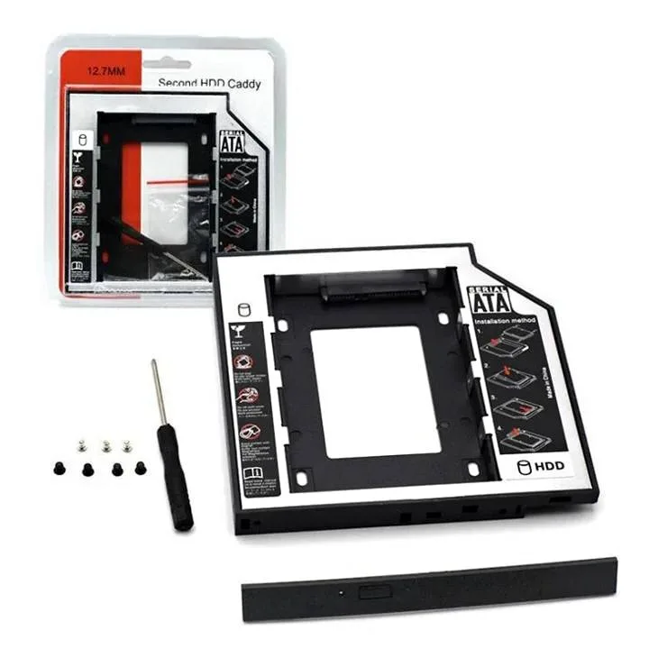 Caddy adaptador disco unidad dvd 9.5mm laptop