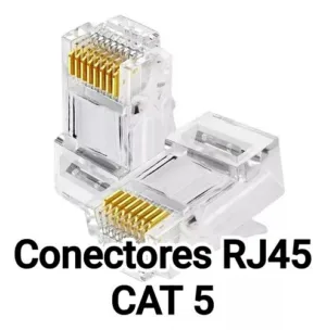 Conectores Rj45 Red Internet Funda De 100 unidades
