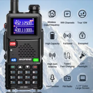 Radio baofeng uv-5rh UHF walkie talkie dual banda 10w taxi seguridad