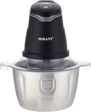 Picadora Eléctrica Sokany Sk-7020 Procesador De Alimentos Color Plateado