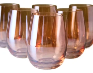 VASO DE VIDRIO ANARANJADO 410ML